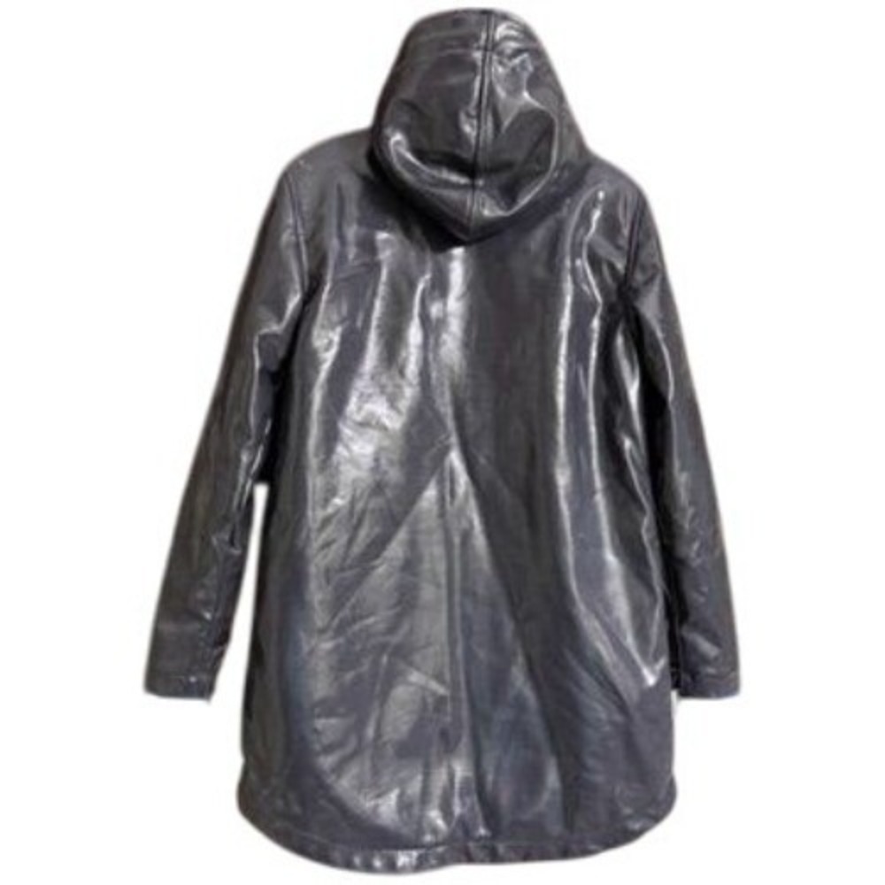 Invicta Italy Waterproof Hooded Jacket Women‎ Med Gray Blue Quilted Lining *FLAW - Picture 2 of 16